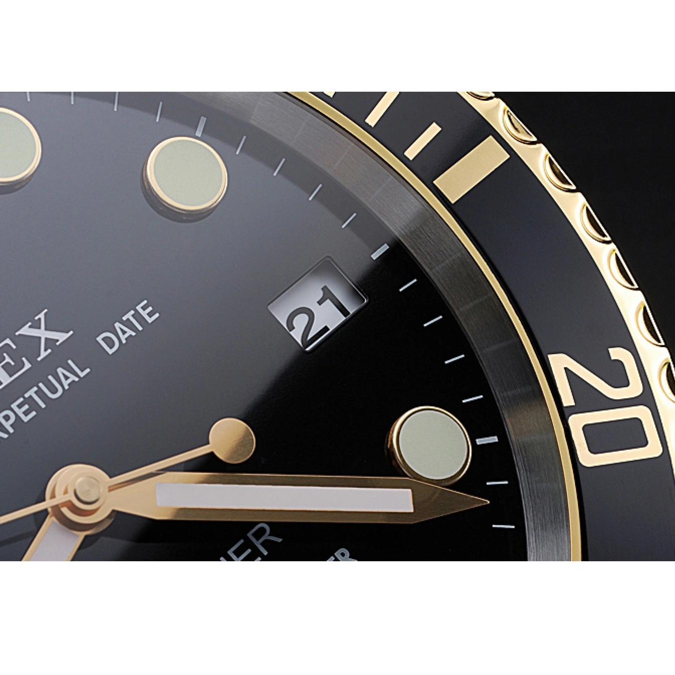 MiroTime 0813 Rolex Submariner Wall Clock Black-Gold 622476